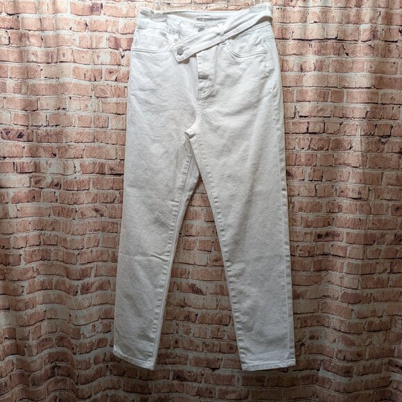 Tractr Stylish White High-Waisted Pants Size 2/26 - Picture 1 of 13